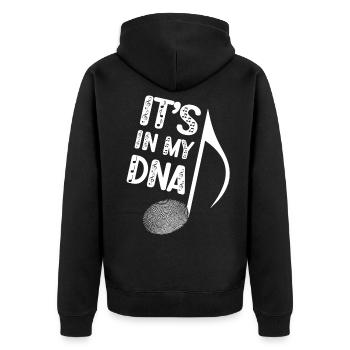 Musique DNA Note Musiciens Orchestre Chef d’orchestre Chœur - Veste à capuche bio Premium Unisexe - noir - Dos - Nico (187cm)