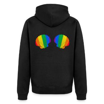 Shell Bikini Bra Mermaid Pride LGBTQ Costume - Veste à capuche bio Premium Unisexe - noir - Dos - Nico (187cm)