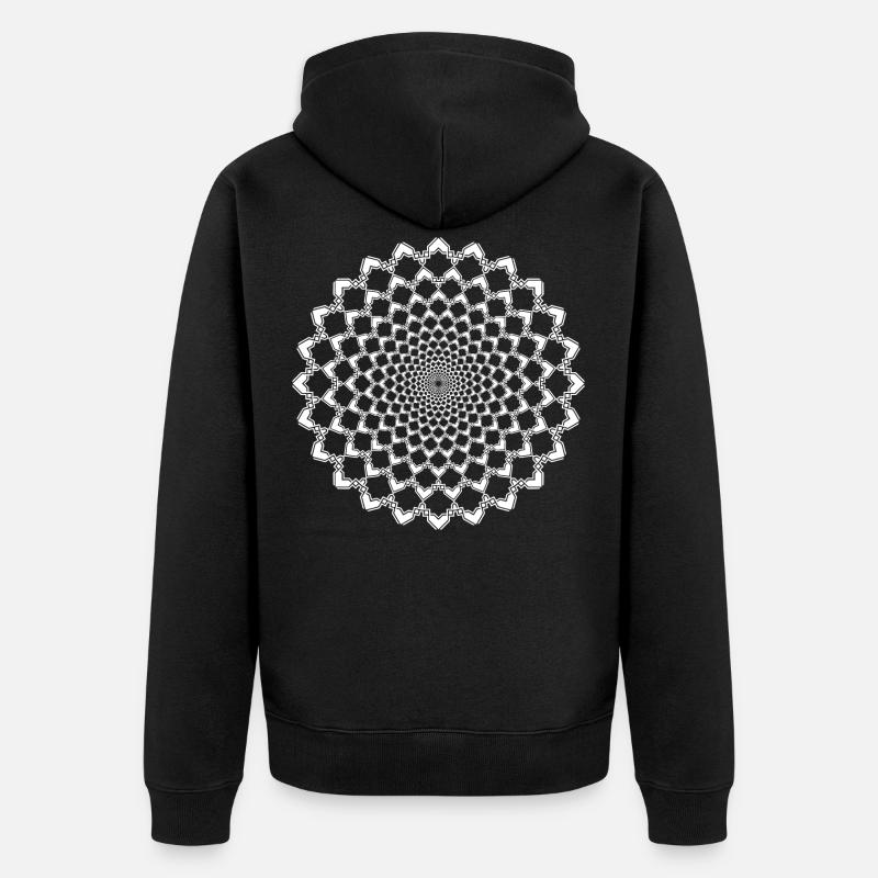 Mandala - Unisex Premium Bio Zip Hoodie - Schwarz