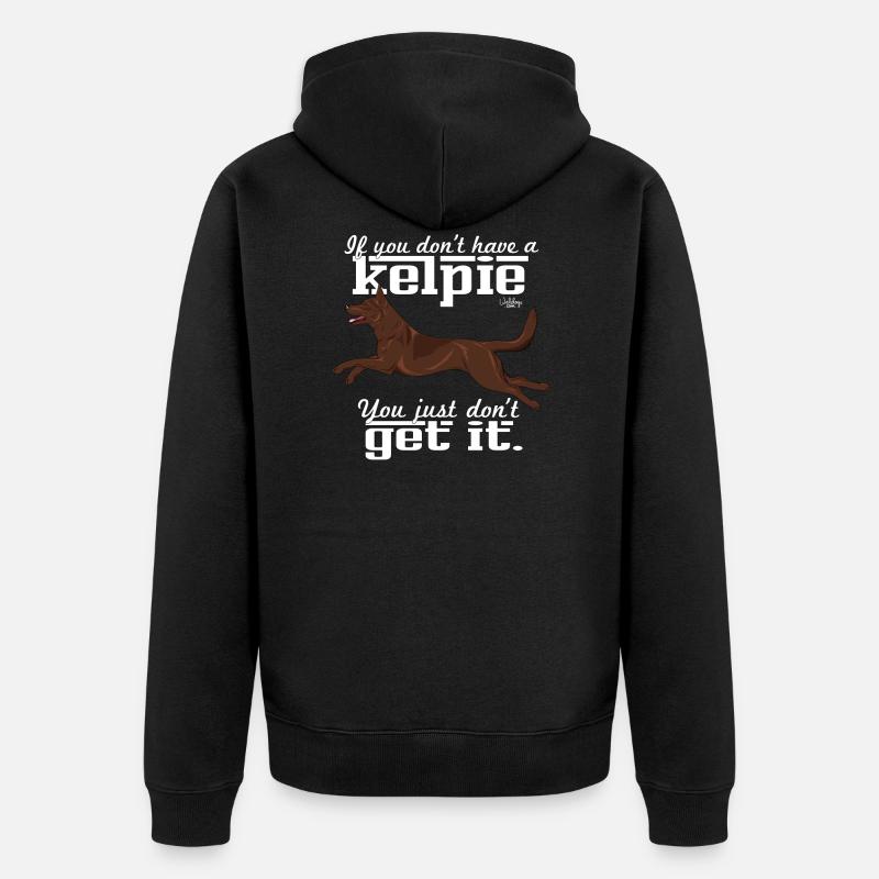 kelpiegetit4 - Unisex Premium Bio Zip Hoodie - Schwarz