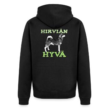 jämpti6 - Unisex Premium Organic Zip Hoodie - black - Back - Nico (187cm)