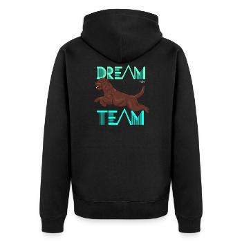 lagottodreamteam - Veste à capuche bio Premium Unisexe - noir - Dos - Nico (187cm)