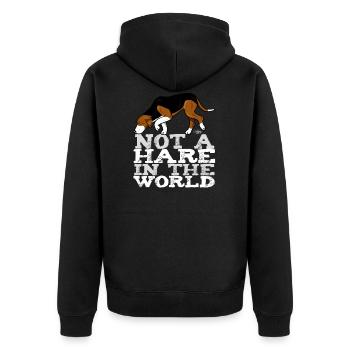 sajkhare - Unisex Premium Organic Zip Hoodie - black - Back - Nico (187cm)