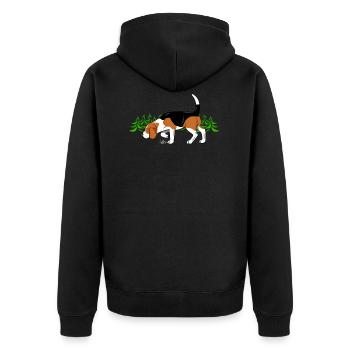 beaglevainmetsassa - Veste à capuche bio Premium Unisexe - noir - Dos - Nico (187cm)