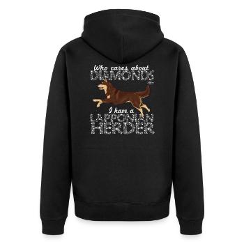 lapponiandiamonds3 - Unisex Premium Organic Zip Hoodie - black - Back - Nico (187cm)