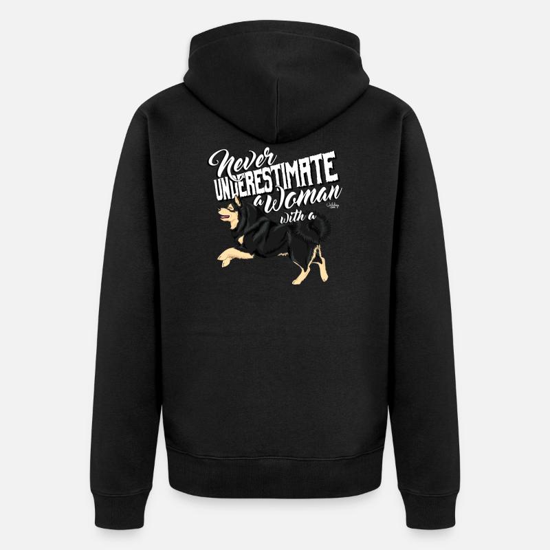 slkunderestimate4 - Unisex Premium Bio Zip Hoodie - Schwarz