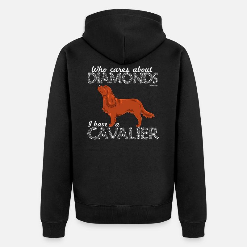 Cavalier Diamonds - Veste à capuche bio Premium Unisexe - noir