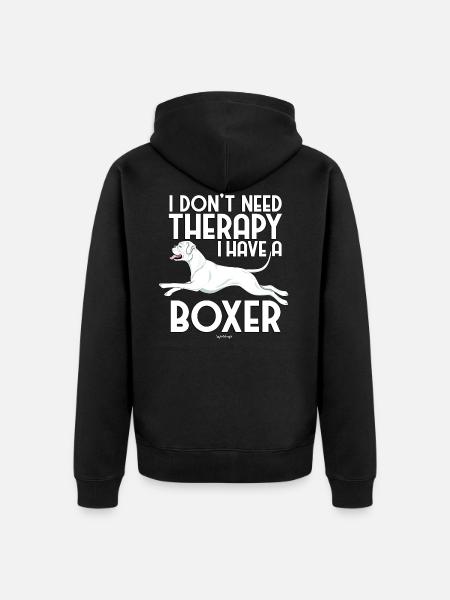 Boxer Therapy 13 - Unisex Premium Organic Zip Hoodie - black