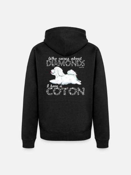 cotondediamonds2 - Veste à capuche bio Premium Unisexe - noir