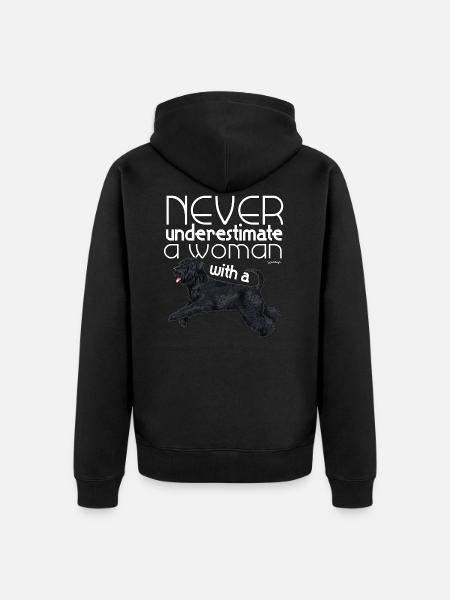 Bouvier Underestimate - Unisex Premium Organic Zip Hoodie - black
