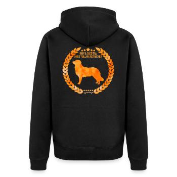 Toller Nova Scotia Army Orange - Veste à capuche bio Premium Unisexe - noir - Dos - Nico (187cm)