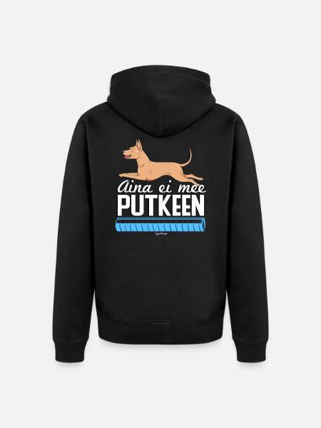 ahtputkeen4 - Premium unisex luomu-huppari vetoketjulla - musta