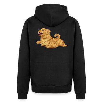 Norfolk Terrier 2 - Veste à capuche bio Premium Unisexe - noir - Dos - Nico (187cm)