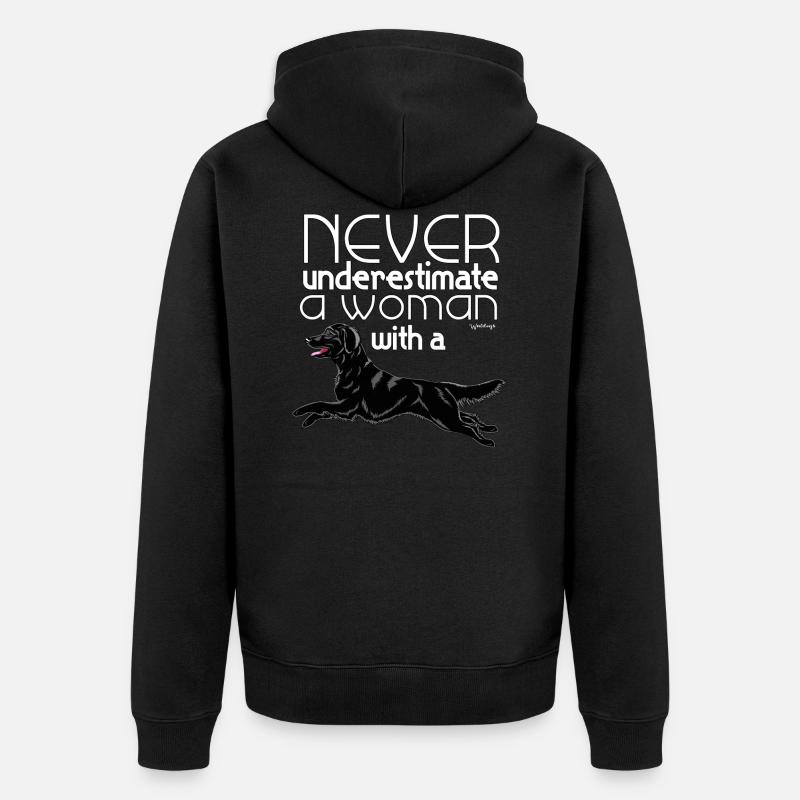 Flattie Underestimate 2 - Unisex Premium Bio Zip Hoodie - Schwarz