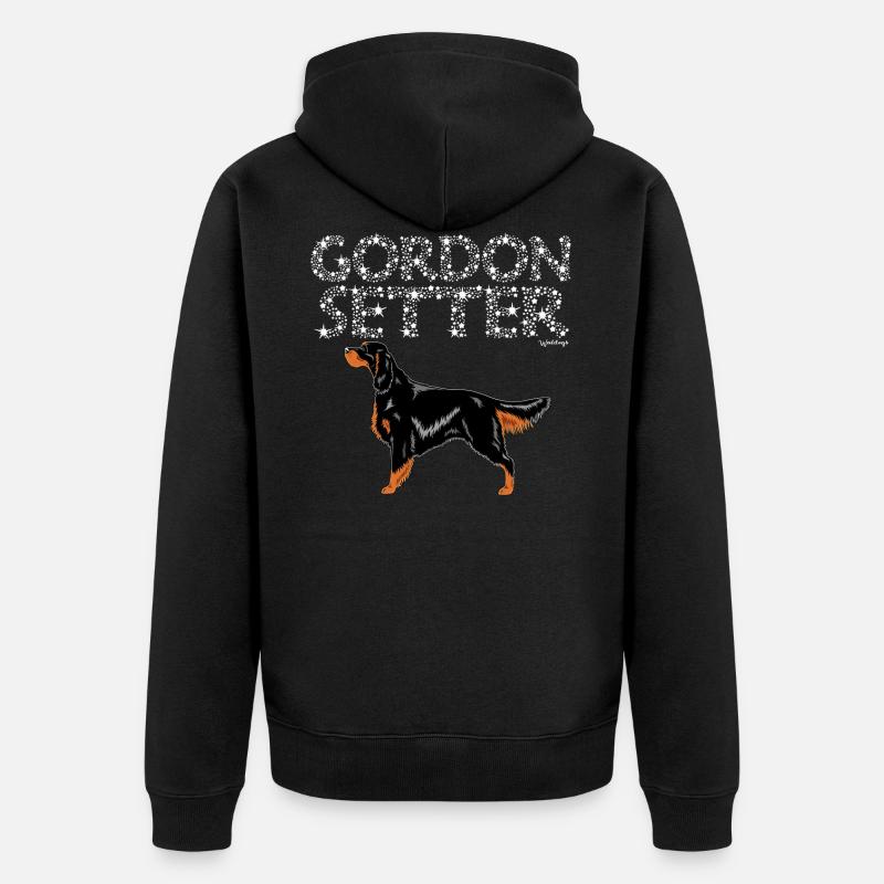 Gordon Setter Bling - Veste à capuche bio Premium Unisexe - noir