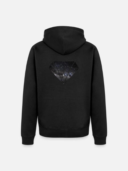 Diamant dans l'espace - Veste à capuche bio Premium Unisexe - noir