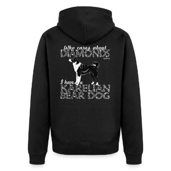 Diamants Caréliens 2 - Veste à capuche bio Premium Unisexe - noir - Dos - Nico (187cm)