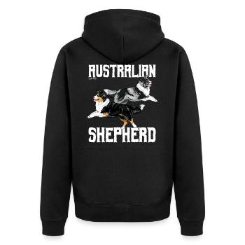 Aussie Double - Veste à capuche bio Premium Unisexe - noir - Dos - Nico (187cm)