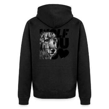 NASSU Irlis 006 - Veste à capuche bio Premium Unisexe - noir - Dos - Nico (187cm)