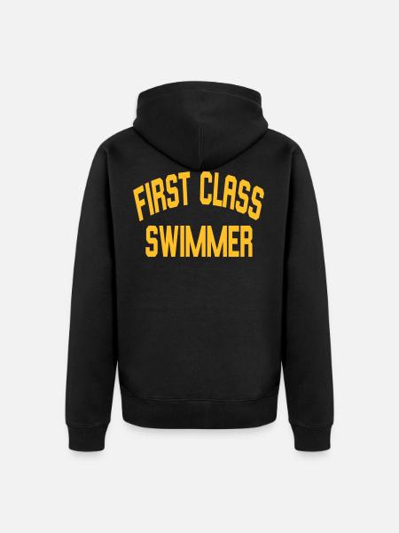 First Class Swimmer - Unisex Premium Organic Zip Hoodie - black