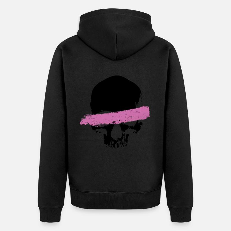 noir rose crâne - Veste à capuche bio Premium Unisexe - noir