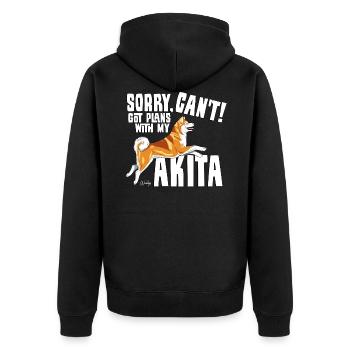 Akita Plans 2 - Veste à capuche bio Premium Unisexe - noir - Dos - Nico (187cm)