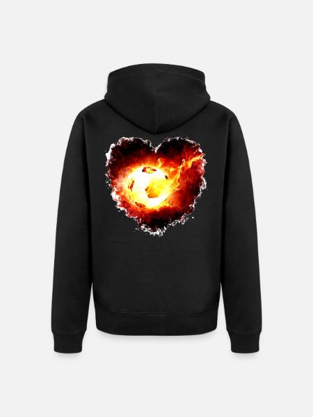Soccer - Unisex Premium Organic Zip Hoodie - black