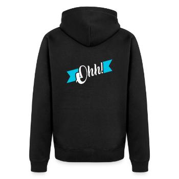 ohh - Veste à capuche bio Premium Unisexe - noir - Dos - Nico (187cm)