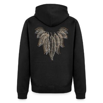 Capteur de rêves talisman - Veste à capuche bio Premium Unisexe - noir - Dos - Nico (187cm)
