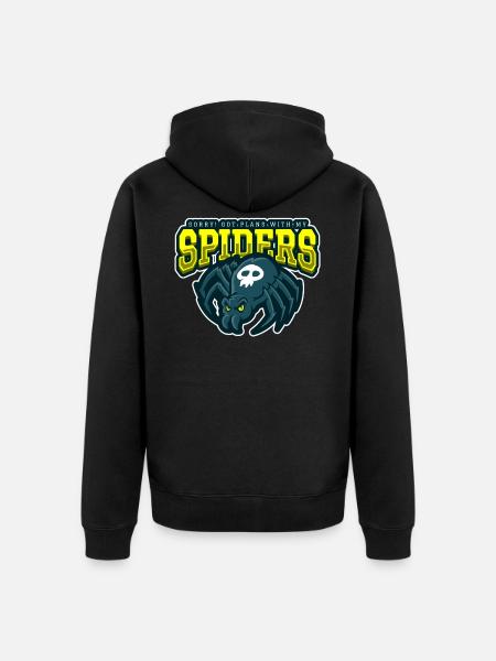 Sorry Spiderplans - Unisex Premium Organic Zip Hoodie - black