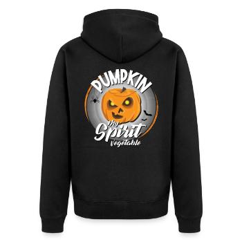 Citrouille mon esprit citrouille de légumes Halloween - Veste à capuche bio Premium Unisexe - noir - Dos - Nico (187cm)