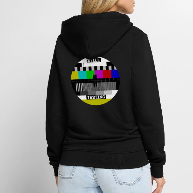 Still Testing Testbild test screen Unisex Premium Bio Zip Hoodie