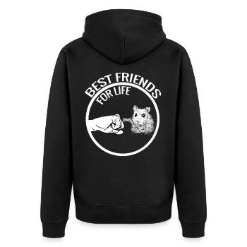 Hamster meilleurs amis pour le cadeau de la vie - Veste à capuche bio Premium Unisexe - noir - Dos - Nico (187cm)