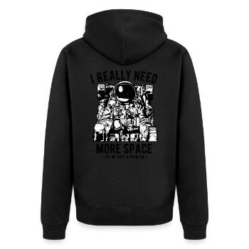 Vol spatial de l'astronaute - Veste à capuche bio Premium Unisexe - noir - Dos - Nico (187cm)
