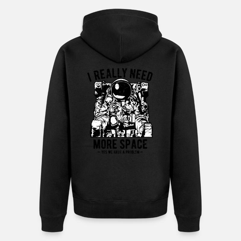 Vol spatial de l'astronaute - Veste à capuche bio Premium Unisexe - noir