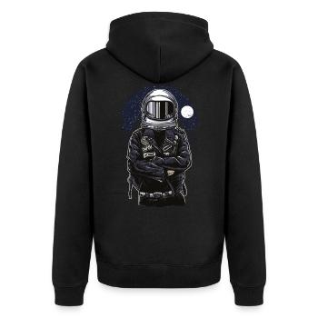 Vol spatial de l'astronaute - Veste à capuche bio Premium Unisexe - noir - Dos - Nico (187cm)