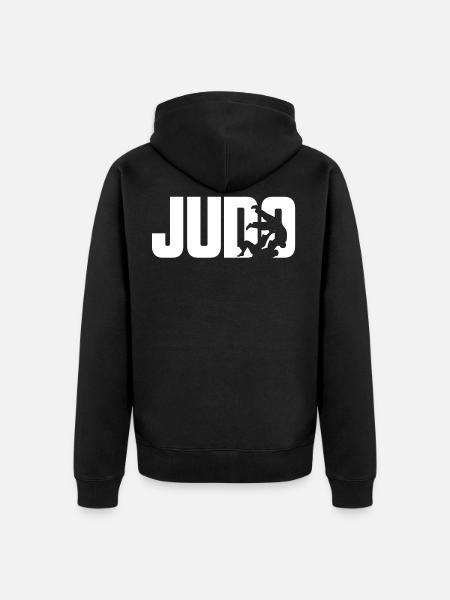 JUDO SHIRT - Unisex Premium Organic Zip Hoodie - black