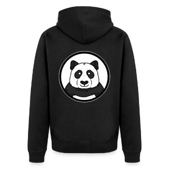 Panda panda bear teddy bear gift - Unisex Premium Organic Zip Hoodie - black - Back - Nico (187cm)