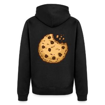 Cookies biscuits chocolate biscuits gift - Unisex Premium Organic Zip Hoodie - black - Back - Nico (187cm)
