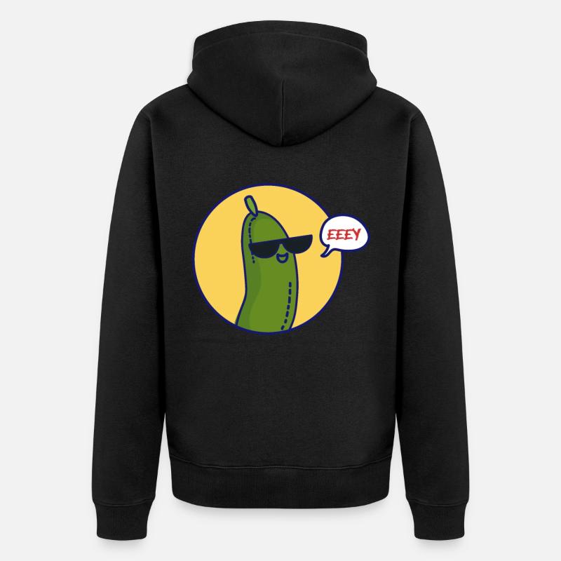 Concombre végétalien - Veste à capuche bio Premium Unisexe - noir