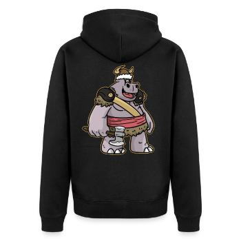 Guerrier hippo - Veste à capuche bio Premium Unisexe - noir - Dos - Nico (187cm)
