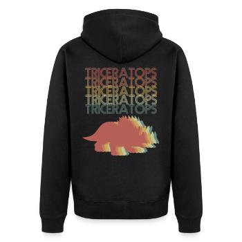 Triceratops - Veste à capuche bio Premium Unisexe - noir - Dos - Nico (187cm)