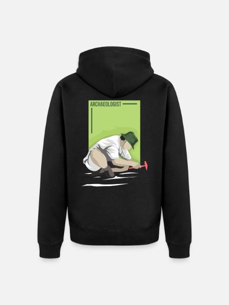 Archeologist archeology - Unisex Premium Organic Zip Hoodie - black