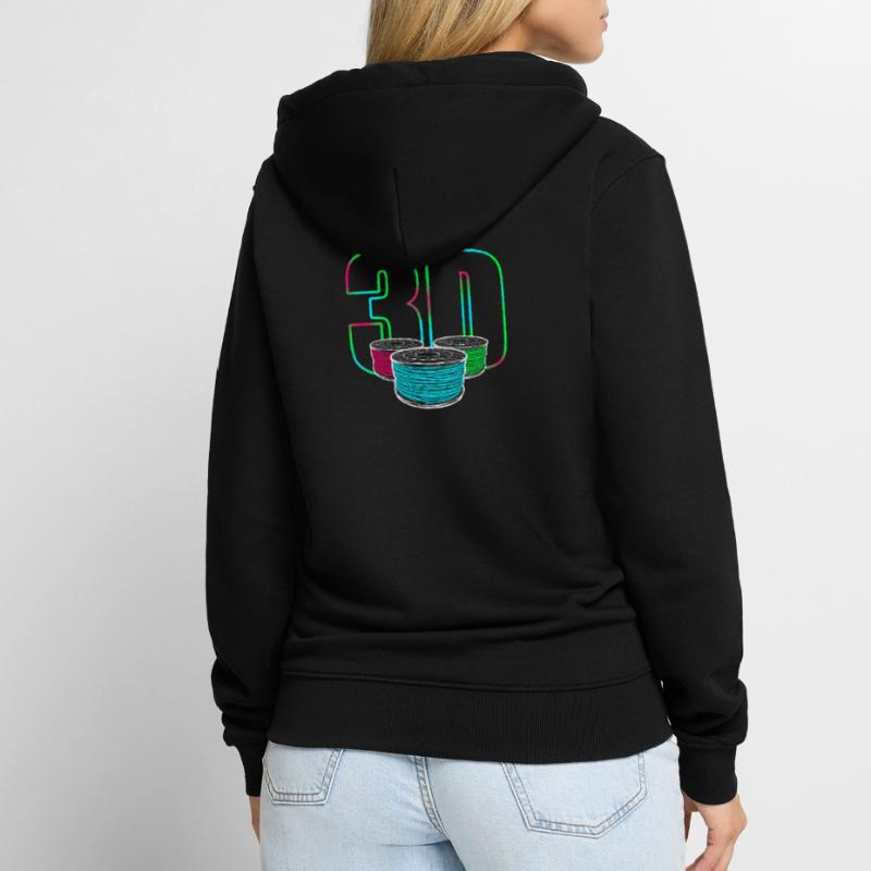 3D Impression 3D Impression 3D Impression 3D Veste à capuche bio Premium Unisexe