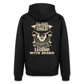 Bart Beard - Veste à capuche bio Premium Unisexe - noir - Dos - Nico (187cm)