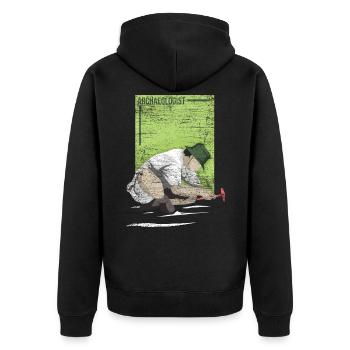 Archaeologist science archeology history - Unisex Premium Organic Zip Hoodie - black - Back - Nico (187cm)