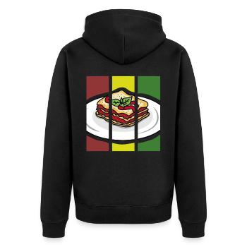 lasagne - Veste à capuche bio Premium Unisexe - noir - Dos - Nico (187cm)