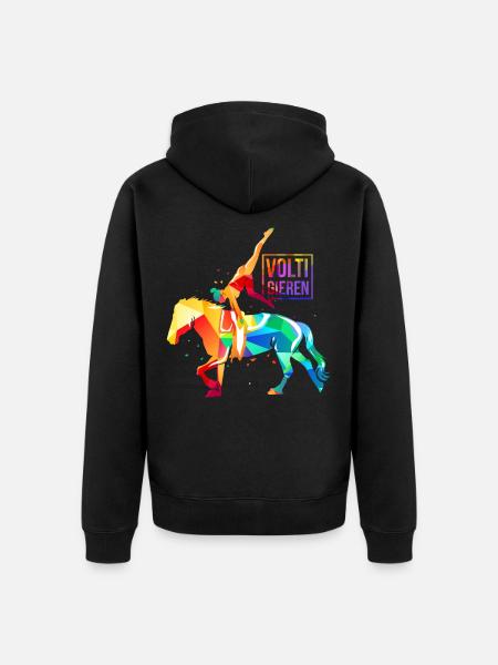 Vaulting horse - Unisex Premium Organic Zip Hoodie - black