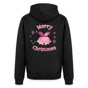 Cloches de Noël cloches de Noël - Veste à capuche bio Premium Unisexe - noir - Dos - Nico (187cm)