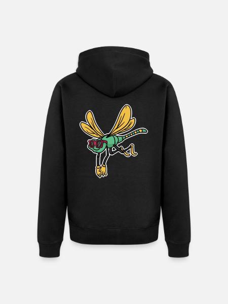 Libellule Guêpe Insekt Petit-Cadeau - Veste à capuche bio Premium Unisexe - noir